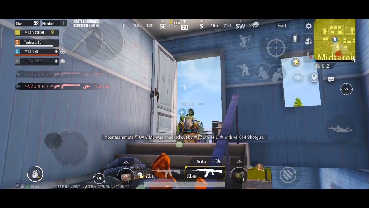 #BGMI OUR Team VS M1014 Shotgun #shorts