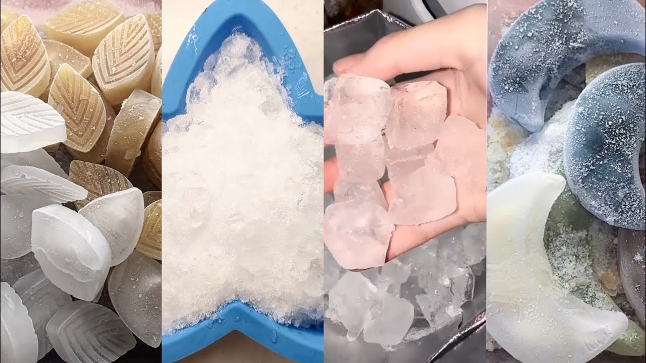 ASMR HARD ICE EATING / CLEAR ICE / THIN ICE EATING MUKBANG