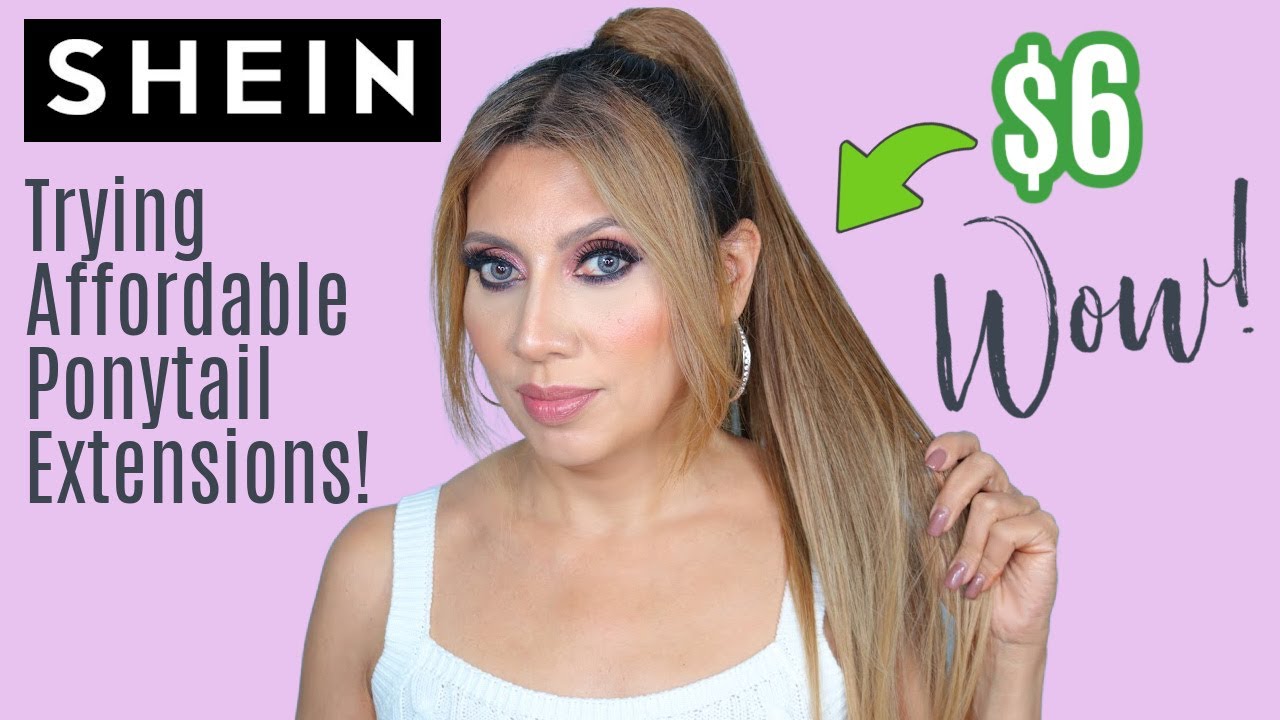 Trying Cheap Ponytail Extensions from Shein $5 to $9 - WOW! 💖💖💖
