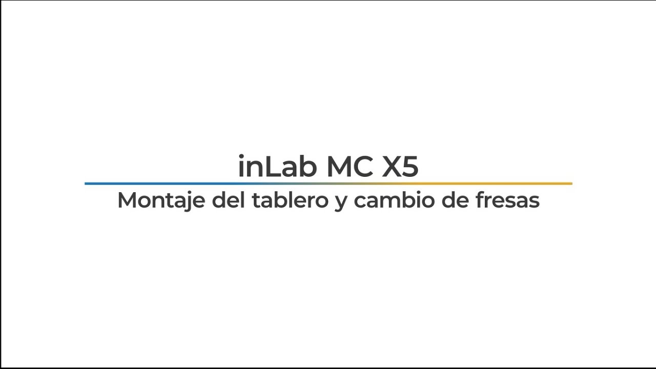 inLab MCX5 | Montaje del tablero y cambio de fresas