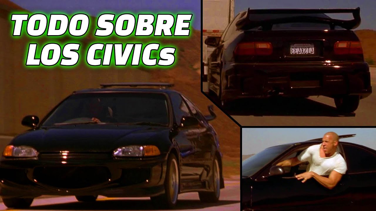 ESTOS SON LOS 3 CIVIC DE FAST & FURIOUS (HONDAS USADOS EN LOS ATRACOS POR TORETTO, LETTY Y LEON)
