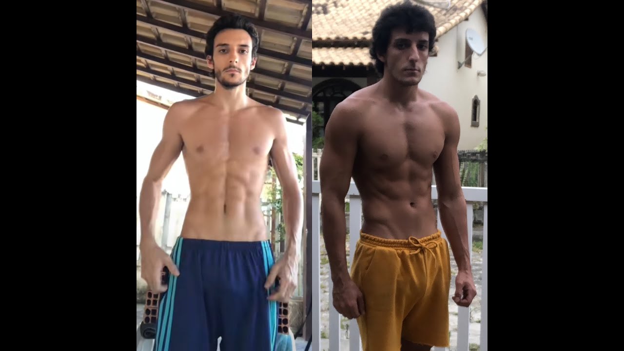 MINHA EVOLUÇÃO DURANTE 8 MESES TREINANDO CALISTENIA EM CASA