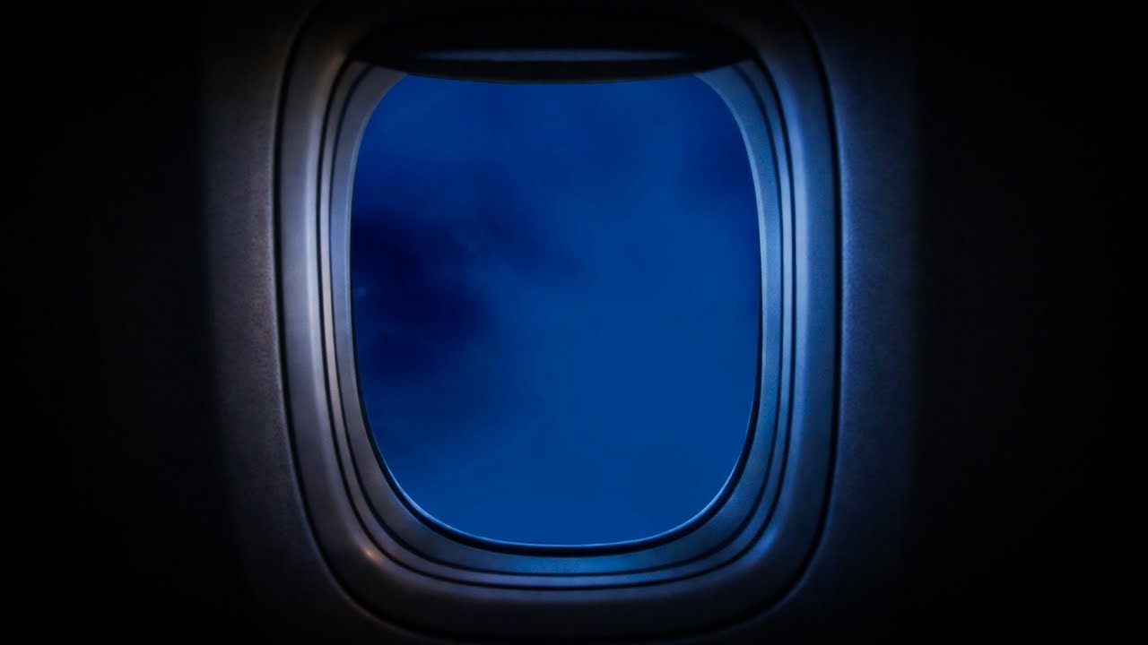 10 Hours Airplane Cabin Ambience | Night Flight Window View | Sleep, Relax, Study