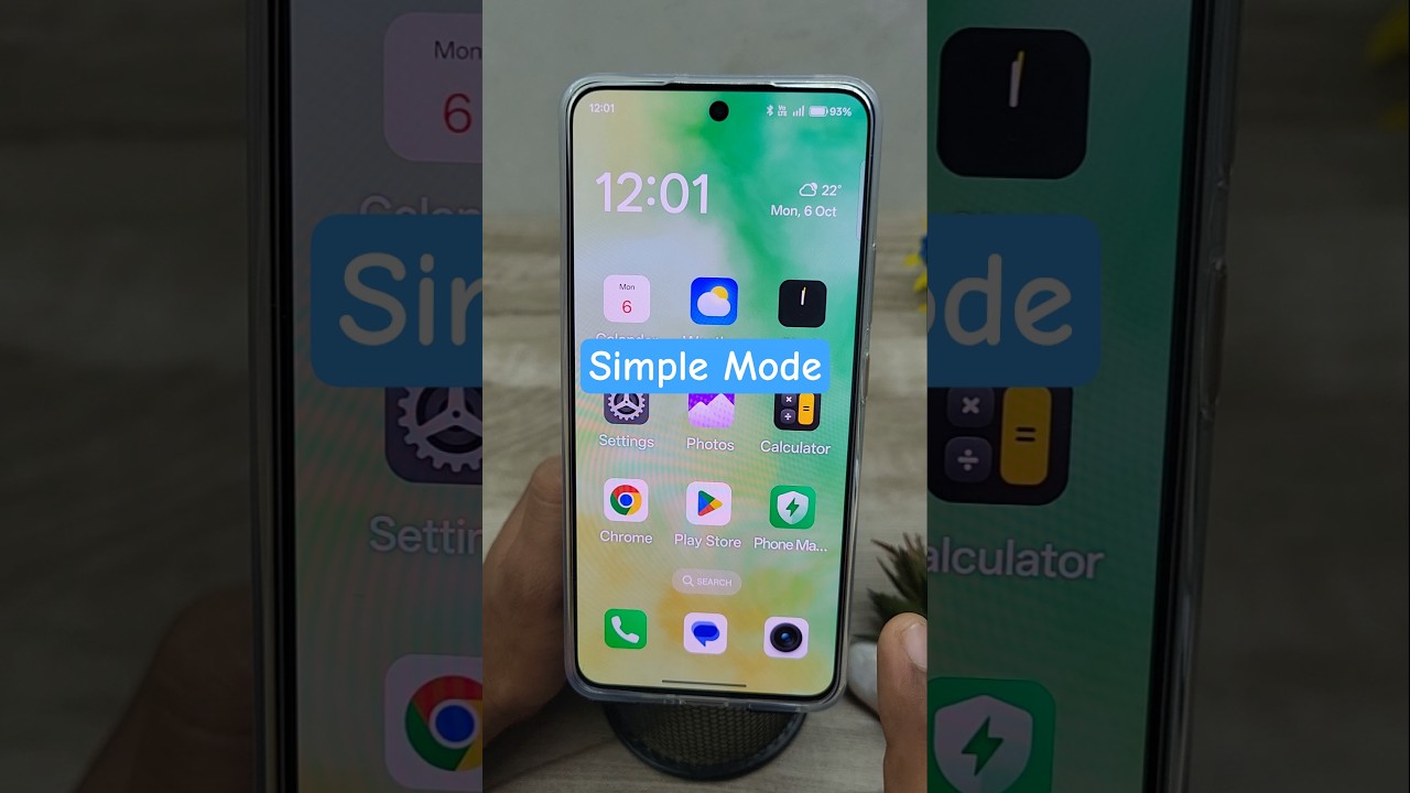 how to turn on simple mode in realme #techshorts #realme #android
