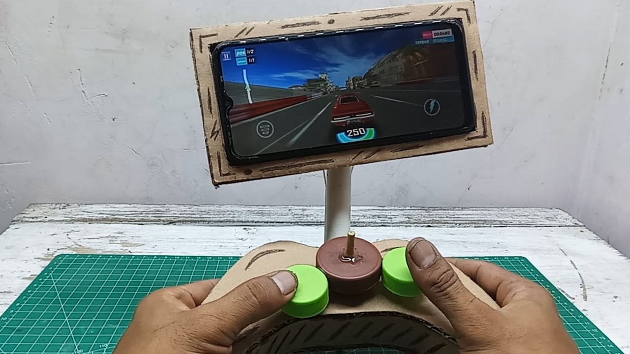 How to make JoyStick Car Racing gameplay from cardboard #gameplay #joystickgaming #Cardboard