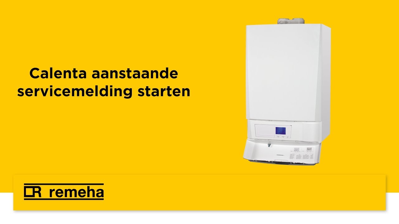 Remeha Calenta aanstaande servicemelding starten