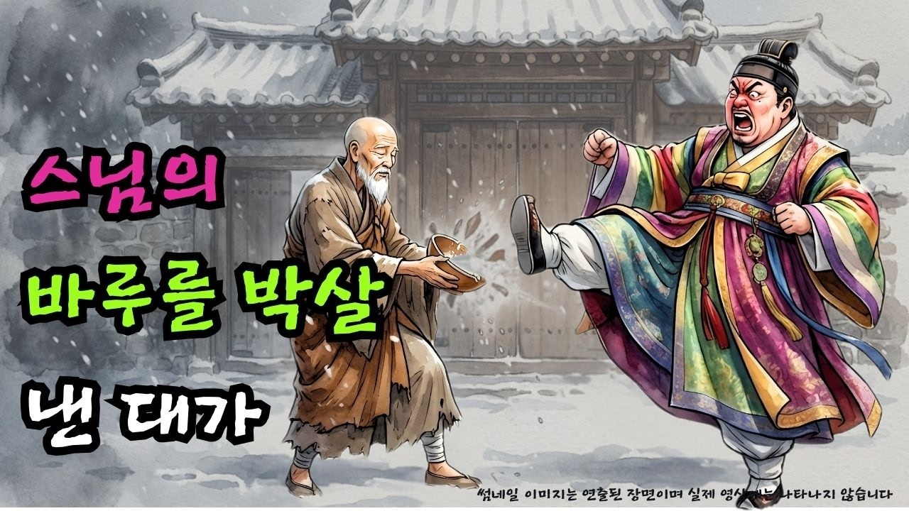 스님의 바루를 깨뜨리고 쫓아낸 욕심쟁이 최부자가 하룻밤 사이에 거지가 되어 며느리에게 동냥하게 된 기막힌 사연