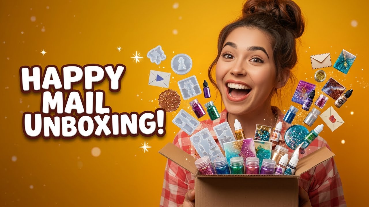 Happy Mail Unboxing from @resinmoldbox, @ThisMonthsCraft @intoresin @NicoleMold 