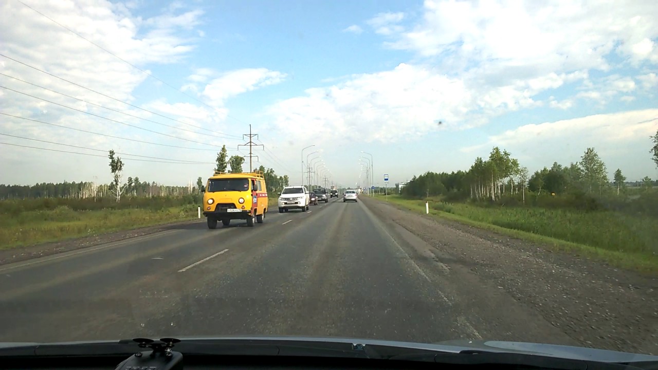 автотрасса Ишим  Тюмень, едем в Тюмень