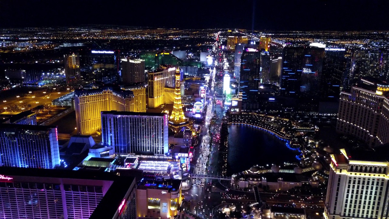 Las Vegas Strip at Night With DJI Mavic Drone