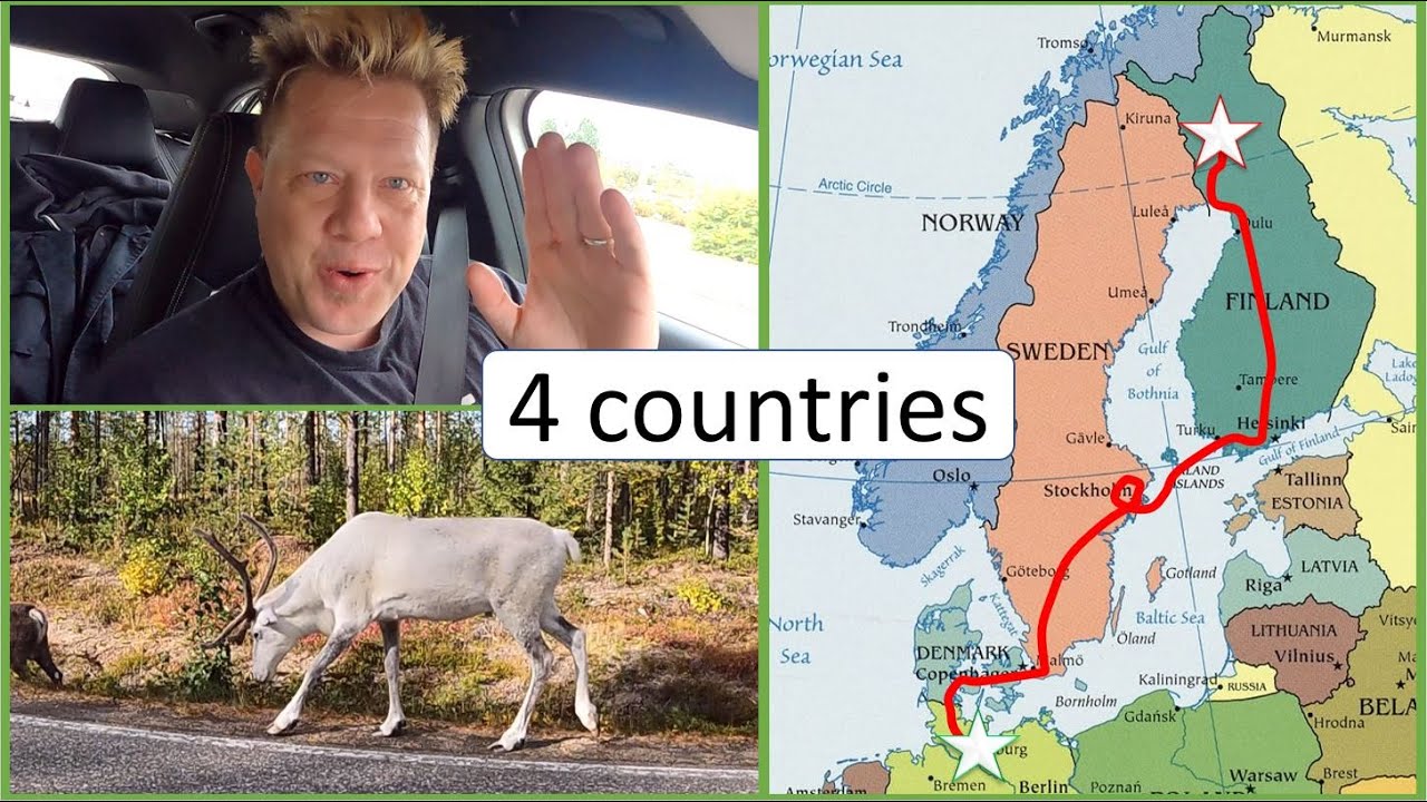 Road Trip 2260 km: Germany to Lapland Finland (via Denmark and Sweden).
