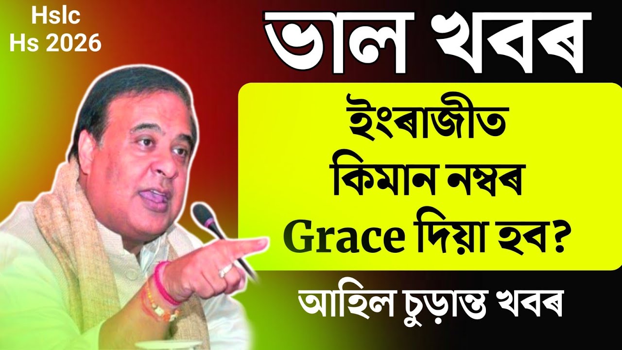 Grace Marks in Hslc 2026 English Question paper | How Much Grace Marks | Tech of MH