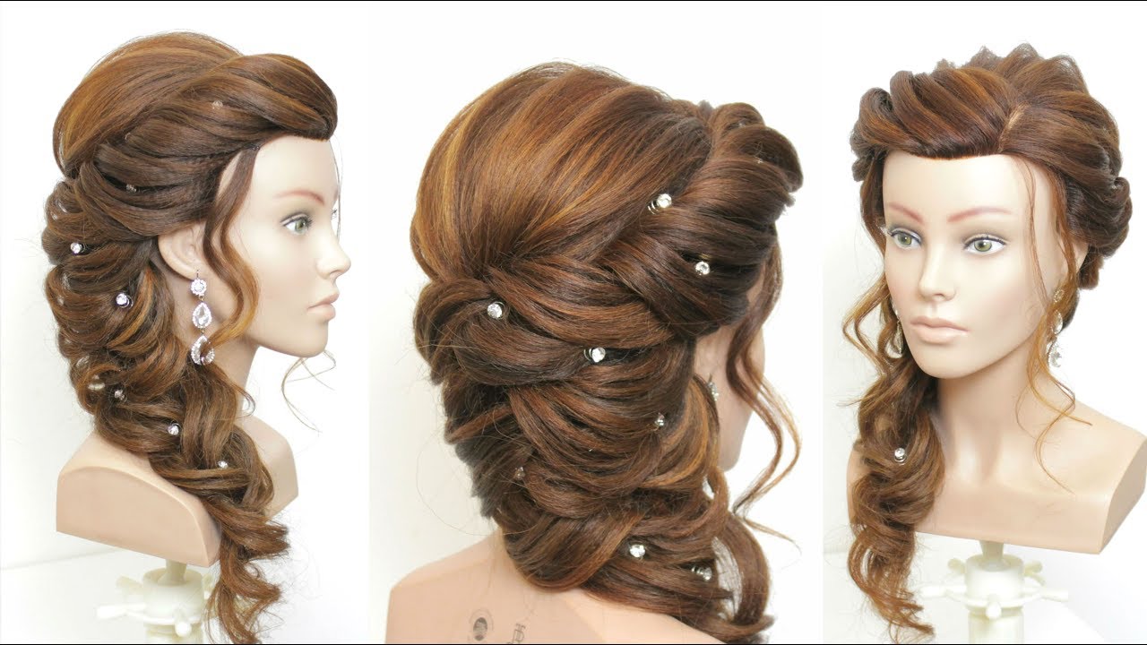 New Bridal Prom Hairstyle For Long Hair. Step By Step