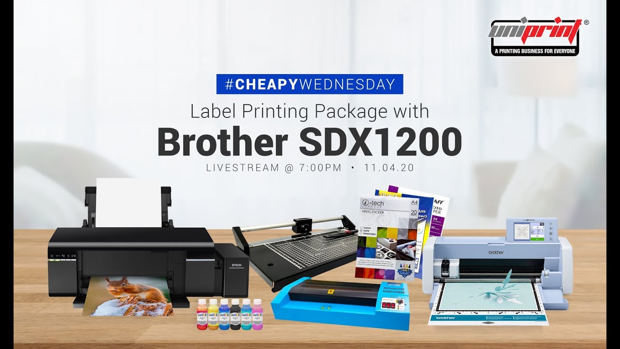 FB LIVE STREAMING: Label Printing Package with Brother Scan N Cut SDX1200 Cutter Plotter