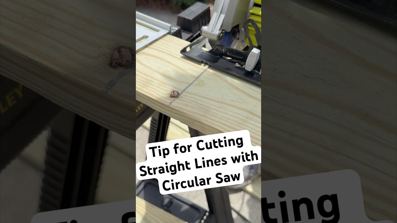 How to Cut Perfectly Straight Line with Circular Saw | Speed Square Trick | #diy #circularsaw #wood