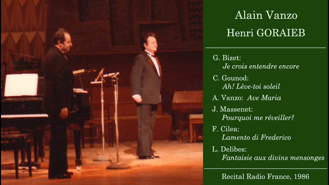 Alain Vanzo / Henri Goraieb, Public Recital, 1986