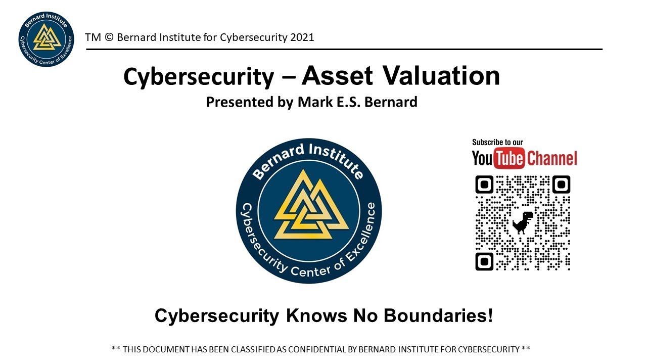 Cybersecurity Asset Valuation
