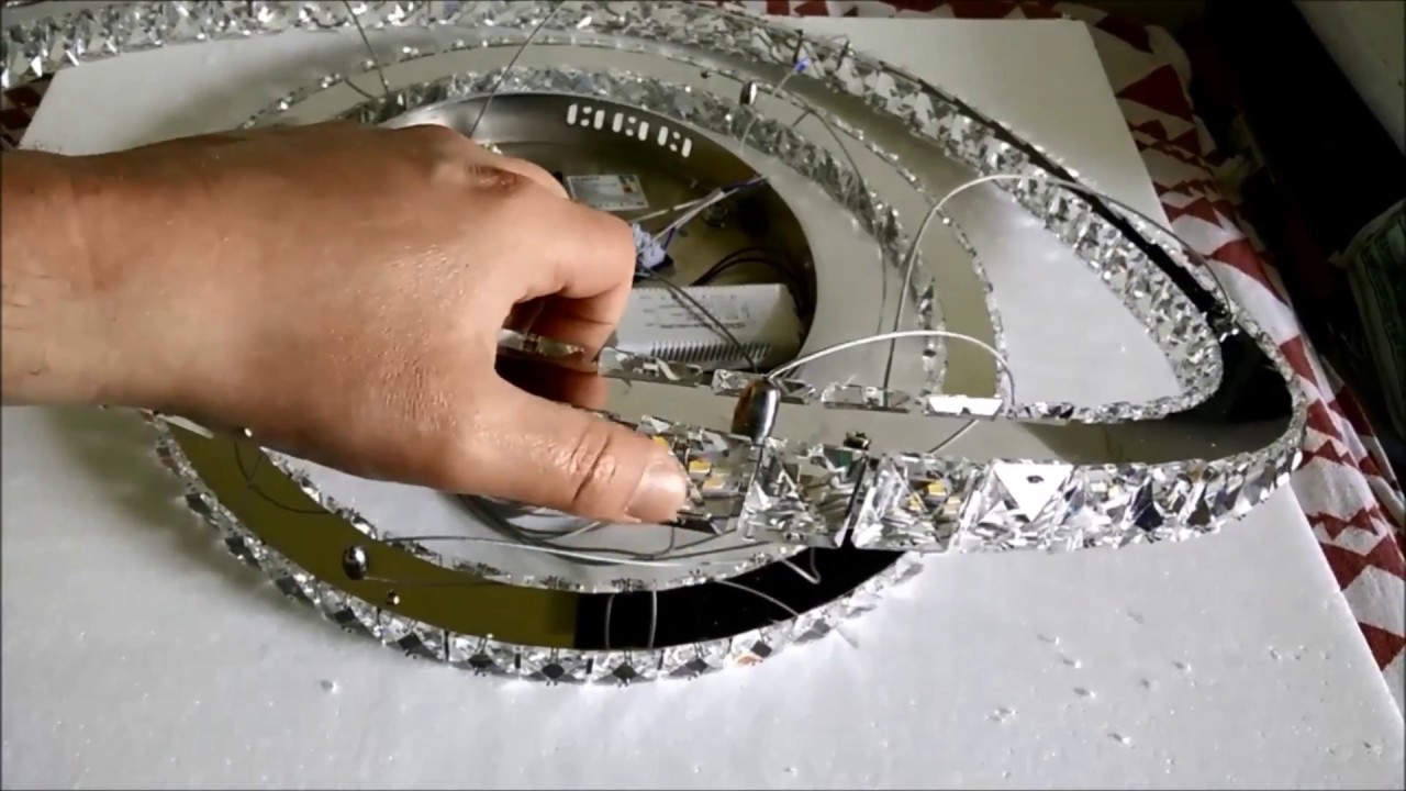 The LED Circle Suspension Crystal Pendant Light 3 Rings - cheerhuzz