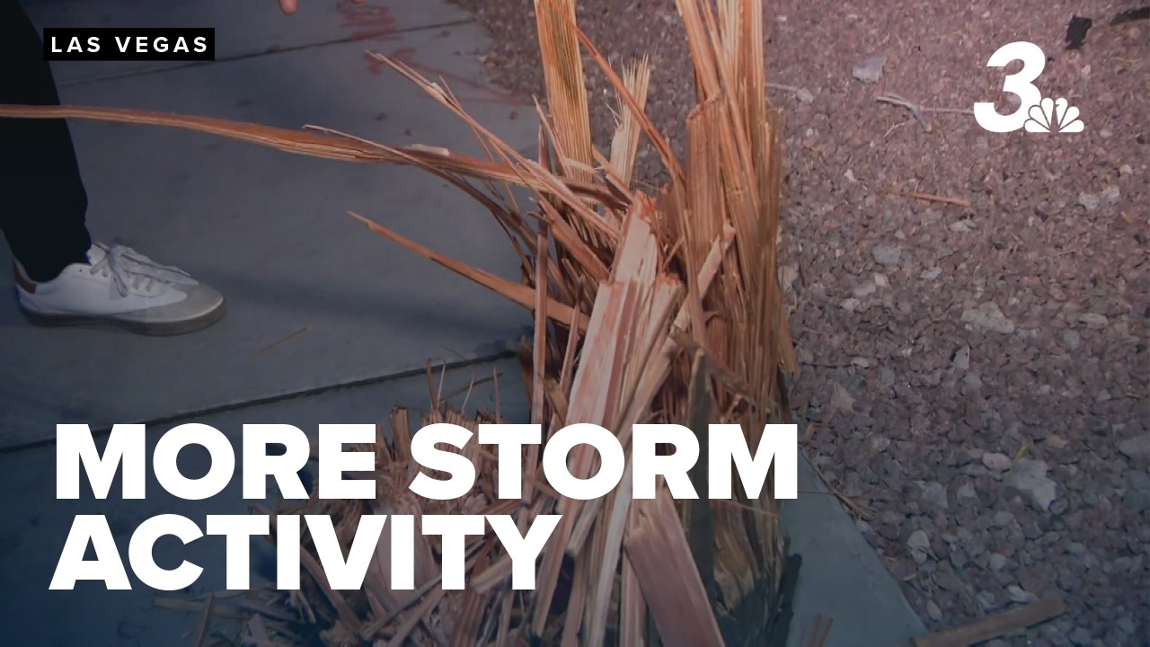 Showers, thunderstorms in Las Vegas forecast as wind damage cleanup continues