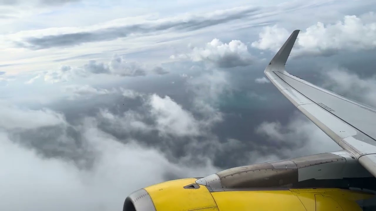 Airbus A320 take off from Barcelona El Prat Airport to Lyon (BCN to LYS) 1st of February 2025.