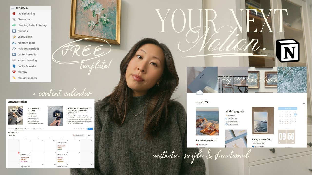 Notion Tour *FREE TEMPLATE* ✨ The aesthetic, functional & minimal template you'll use ALL year.