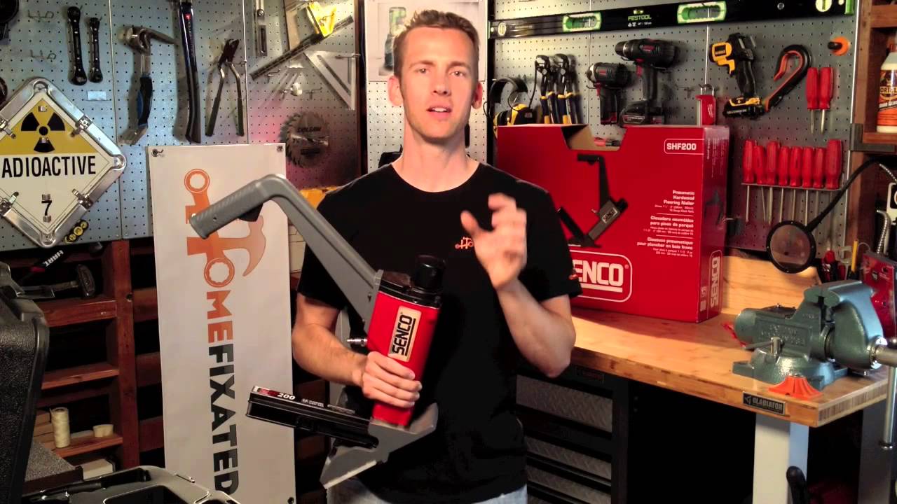 Обзор пневматического гвоздезабивного пистолета Senco Flooring Nailer SHF200