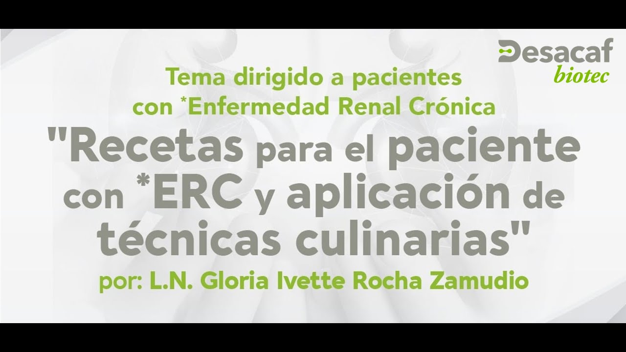 Recetas Para El Paciente Renal Y Aplicación de Técnicas Culinarias