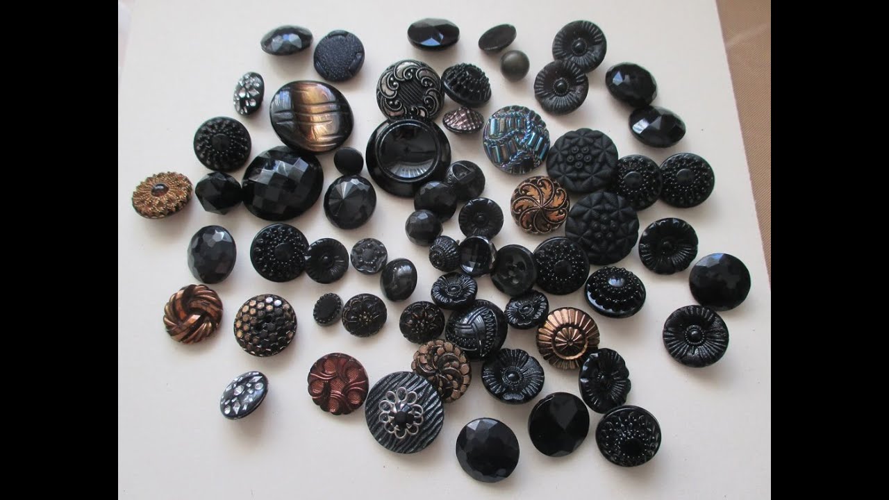 Old Victorian Mourning Buttons - Whitby Jet & Black Glass - jennings644 - Teacher of All Crafts