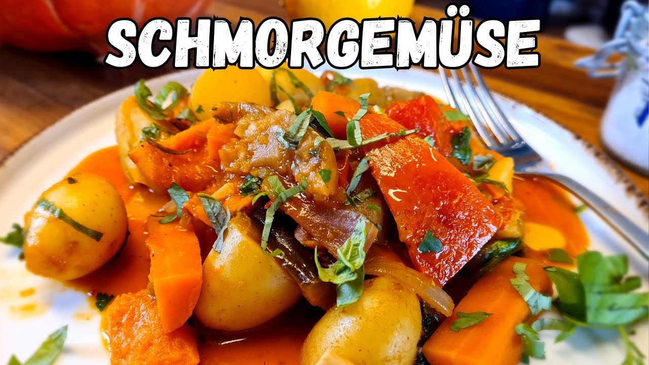 Buntes, fleischloses Schmorgemüse mit mediterranem Flair! 🌿🍆Eine Reise der Sinne