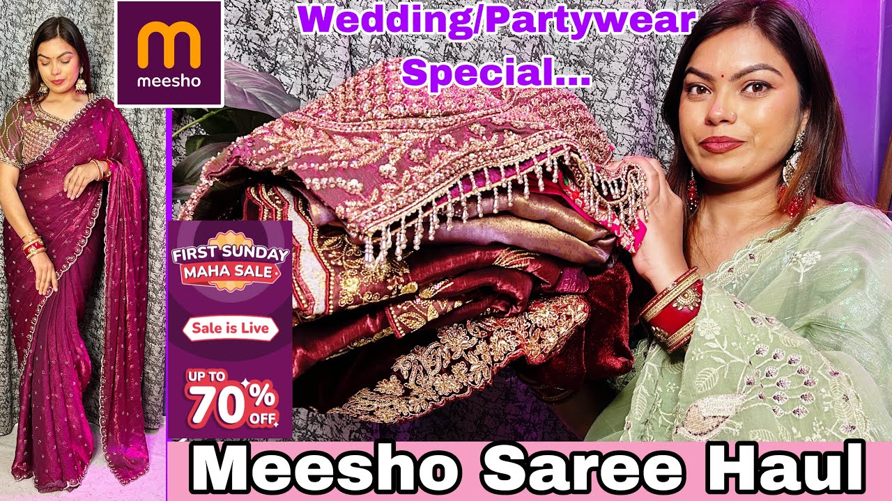 Meesho Wedding/Partywear Saree Haul || Latest & New  Arrivals 