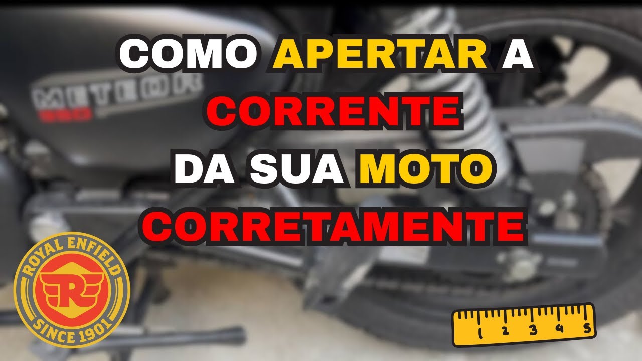 Como APERTAR a corrente da moto METEOR 350 Royal Enfield