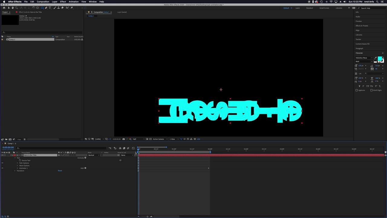 Visual Design for Multi-media - Animating Text with Adobe After Effects