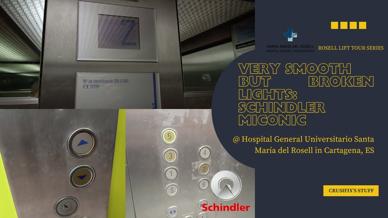(ROSELL LIFT TOURS EP. 1) EPIC! Schindler Miconic's with D-Line at Hospital Rosell - Cartagena, ES