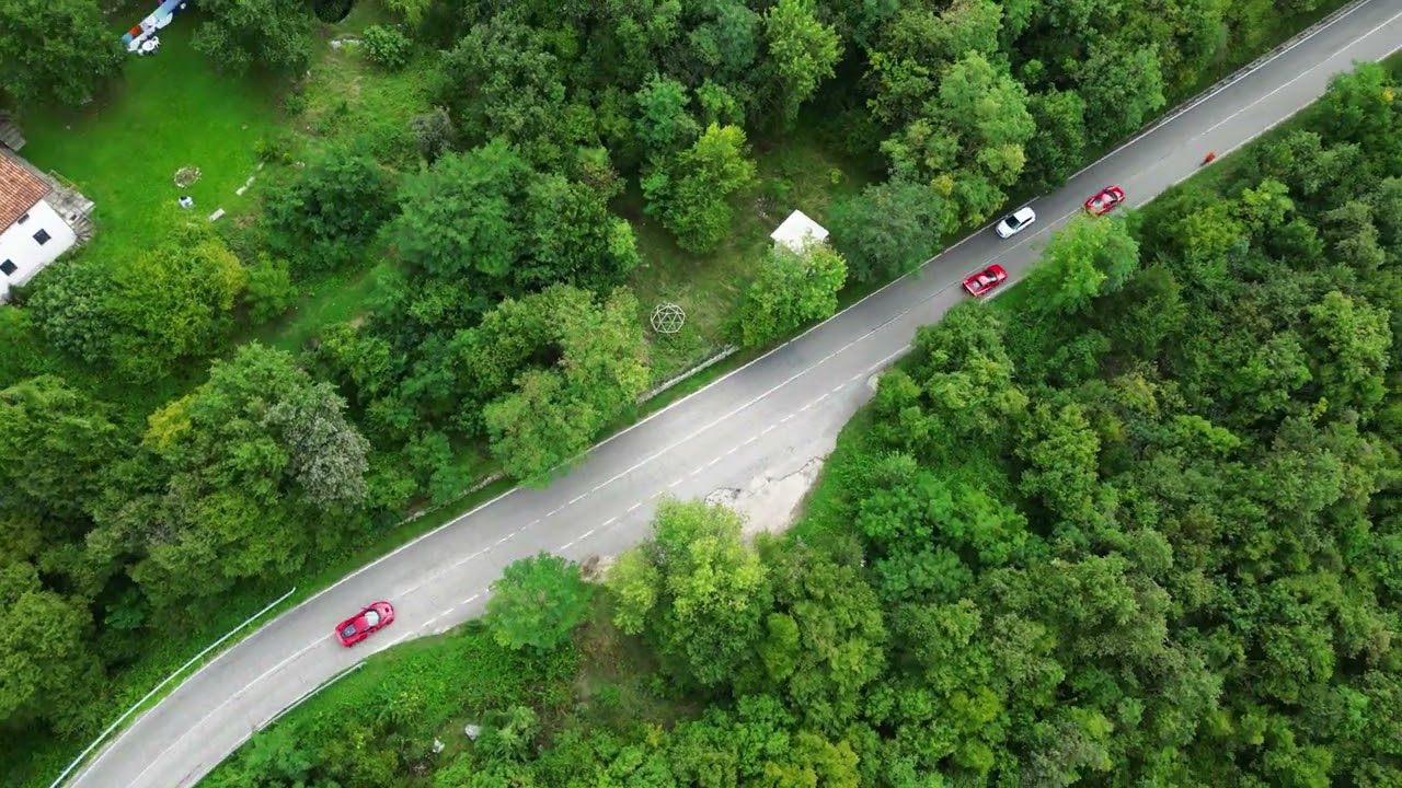 Ferrari Parade in Italy | 4K Drone Cinematic View , Italy (🇮🇹)