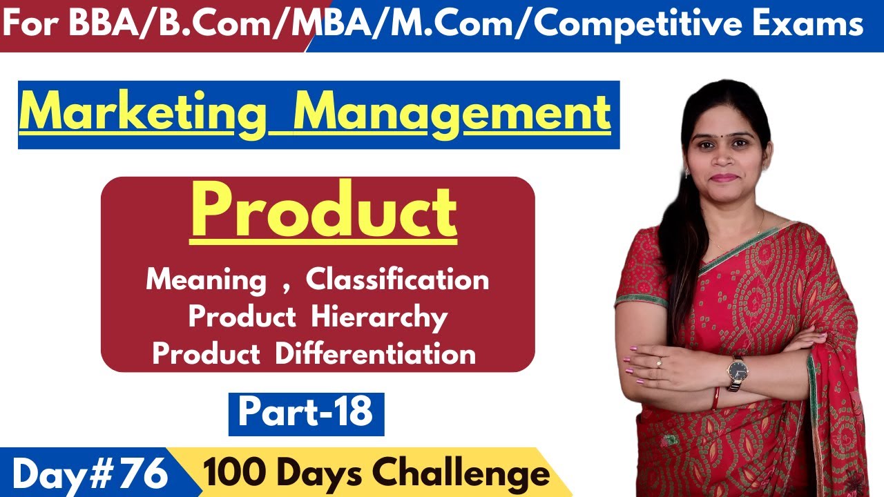 Product | Meaning | Classification | Product Hierarchy | Product Mixes | Marketing Management |