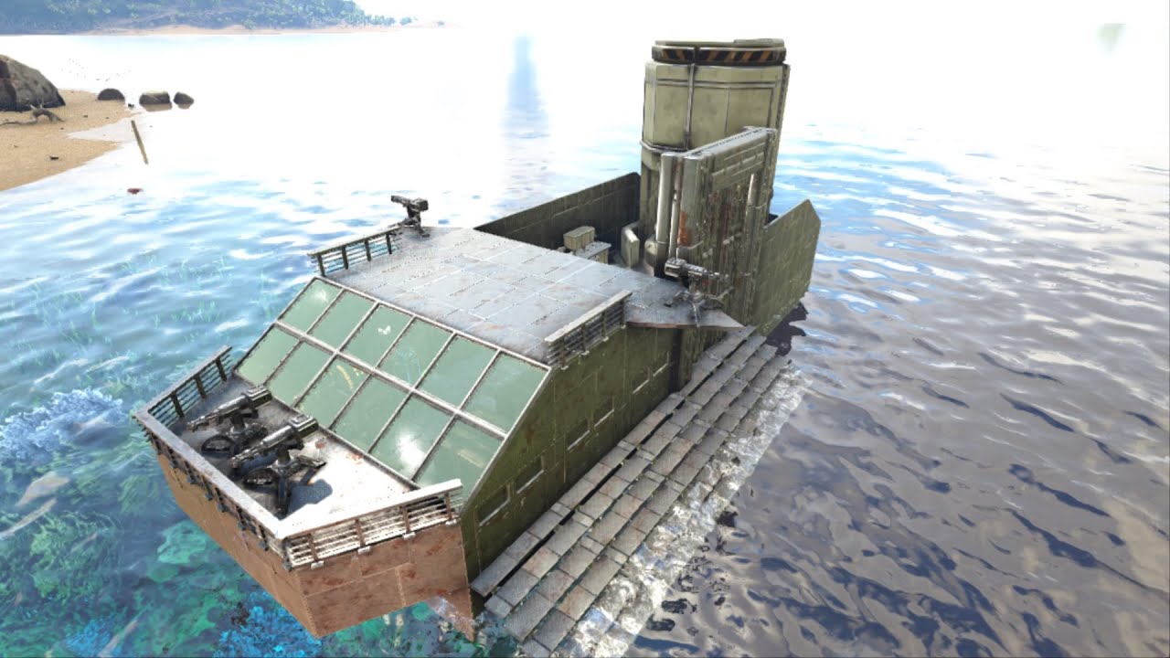 【ARK建築】実用的！資源回収タンカー型モーターボート！【ARK Motorboat Build】