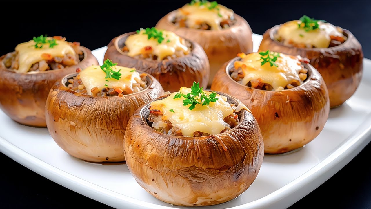 Cozy Chicken-Stuffed Mushrooms with Melted Mozzarella — Easy Oven Comfort Dinner