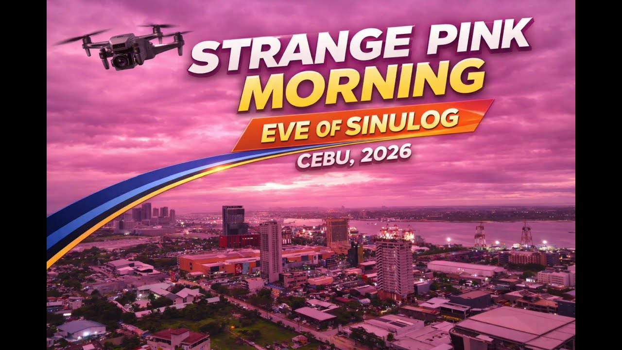 Strange Pink Morning Over Cebu | Eve of Sinulog Drone Footage (Why Did This Happen?)