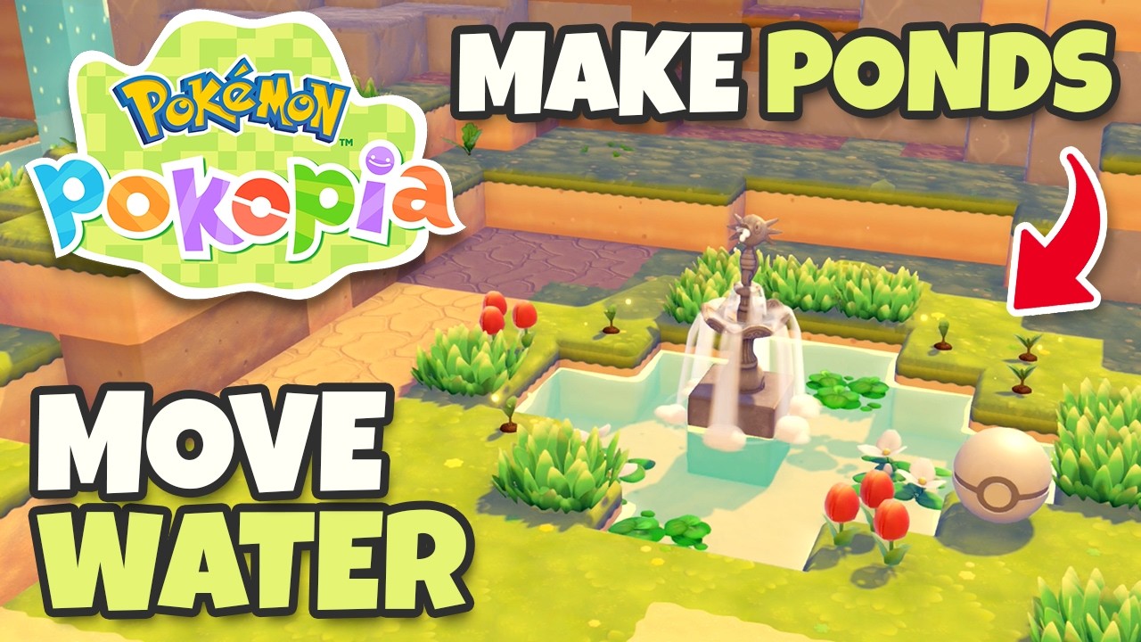 MOVE Water & Make PONDS in Pokemon Pokopia (Pond Build)