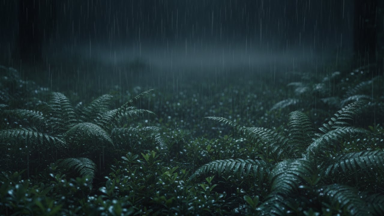 Heavy Night Forest Rain — 10 Hours for Deep Sleep