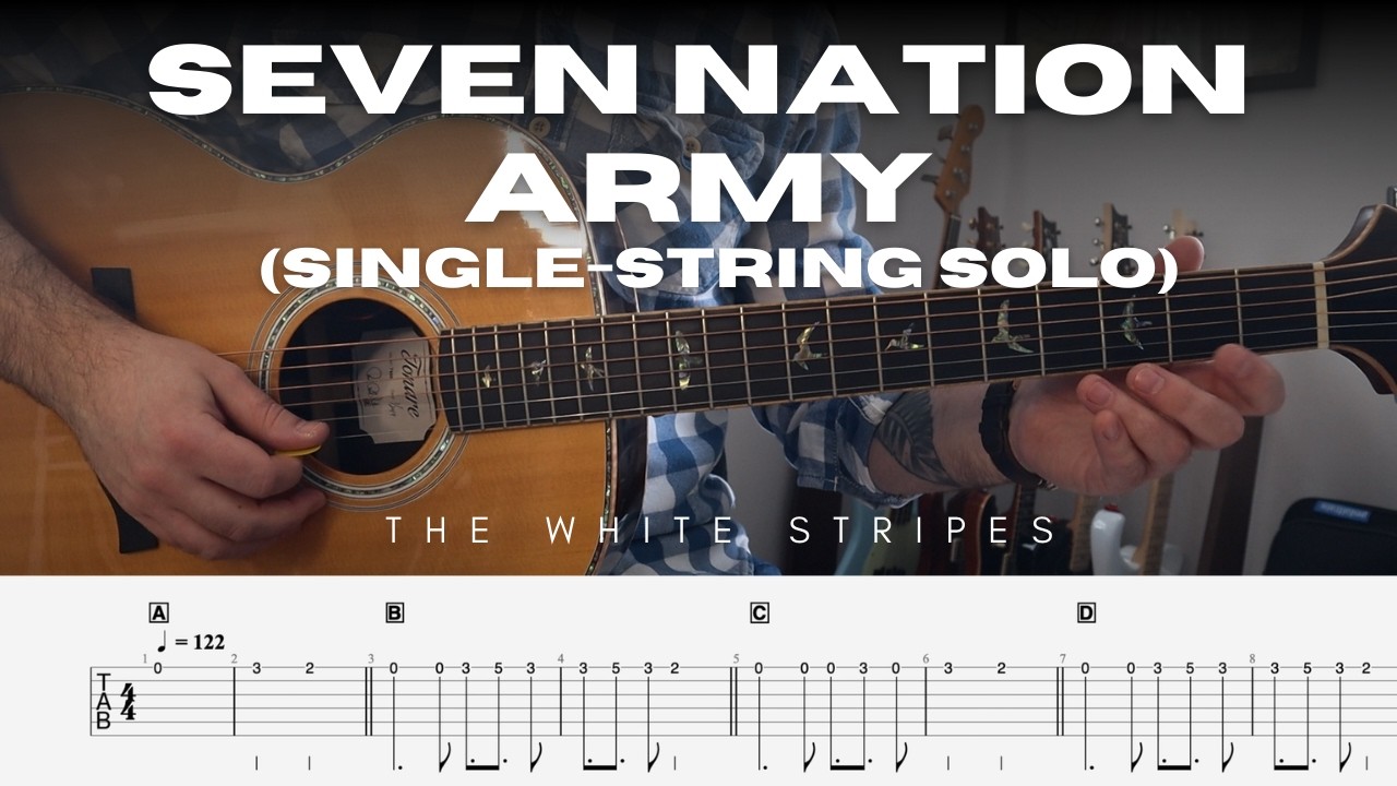 The White Stripes - Seven Nation Army Solo (Single String Cover w/ Tab)