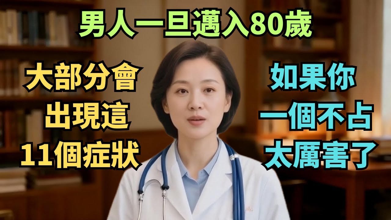 男人一旦邁入80歲，大部分會出現這11個症狀，如果你一個不占，太厲害了，你簡直是神仙老人！【安好人生】#长寿秘诀 #男性健康 #80岁老人 #抗衰老 #健康科普 #老年生活 #前列腺健康 #肌肉流失