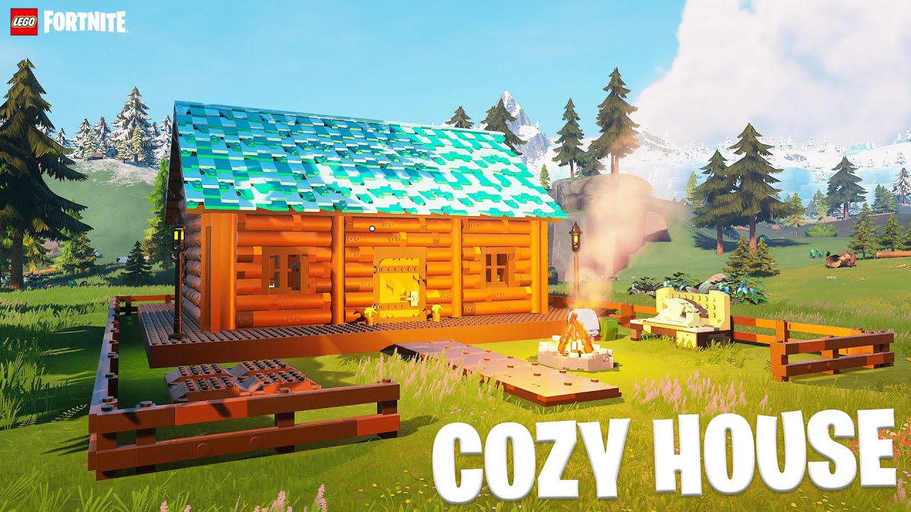 LEGO Fortnite Cozy Log House | How To Make A House In LEGO Fortnite