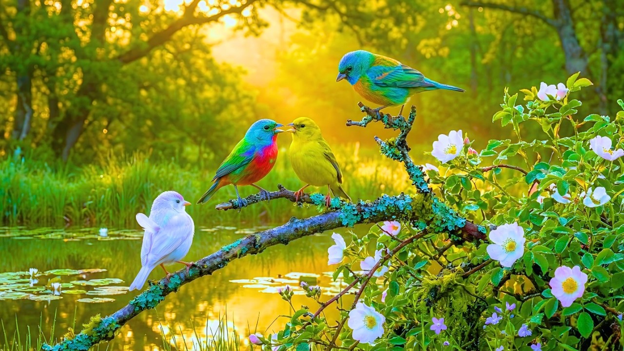 Beautiful Forest Ambience 🌿 Birds Chirping & Relaxing Music for Stress Relief and Focus