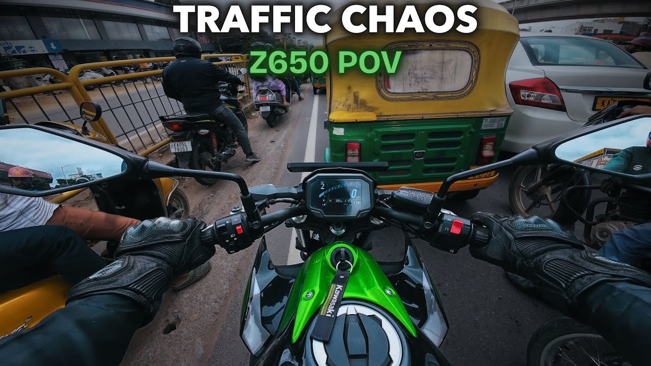 Z650 POV - Smooth Airport Ride & Then Insane Traffic