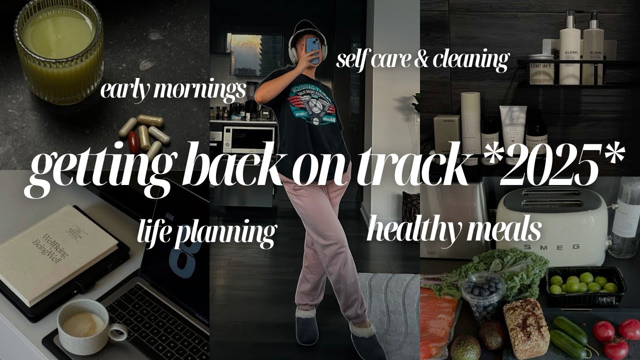 getting back on track for the NEW YEAR 🎧 early mornings, goals, self-care, cleaning, healthy meals ✨