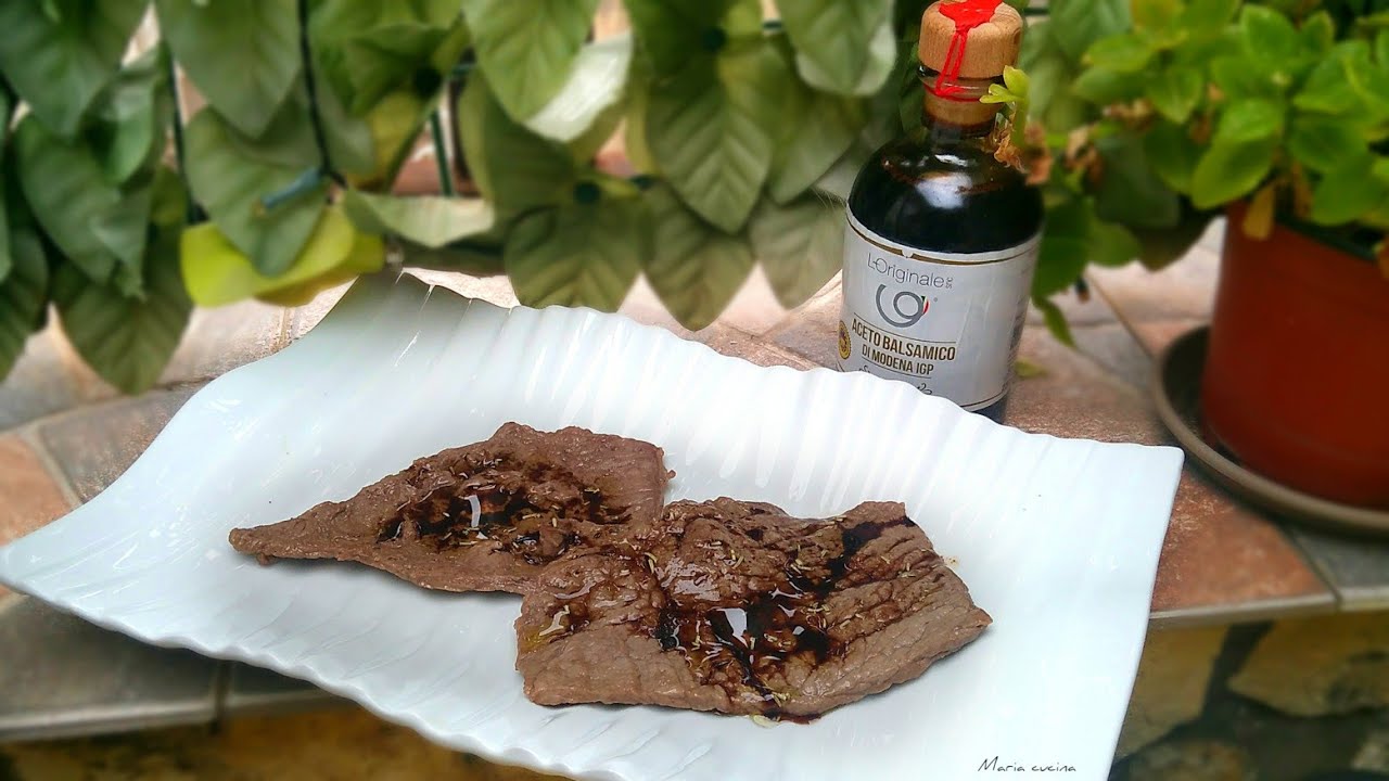 Carne con aceto balsamico