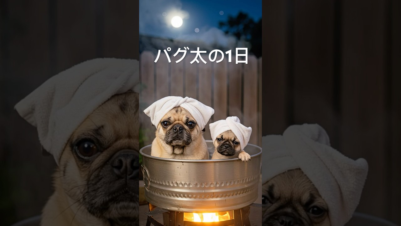 パグ太の一日　 #癒し動画 #pets #パグ