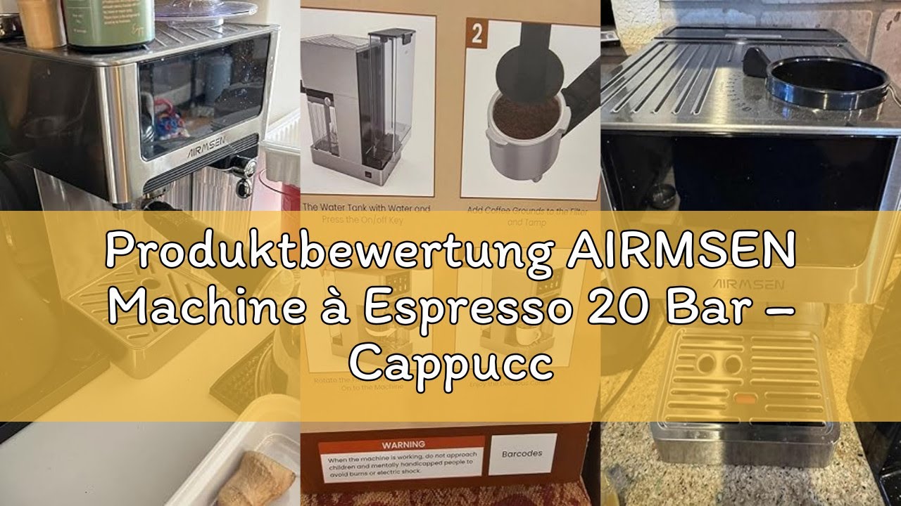 Produktbewertung AIRMSEN Machine à Espresso 20 Bar – Cappuccino & Latte Cafetière, Machine a Cafe Do
