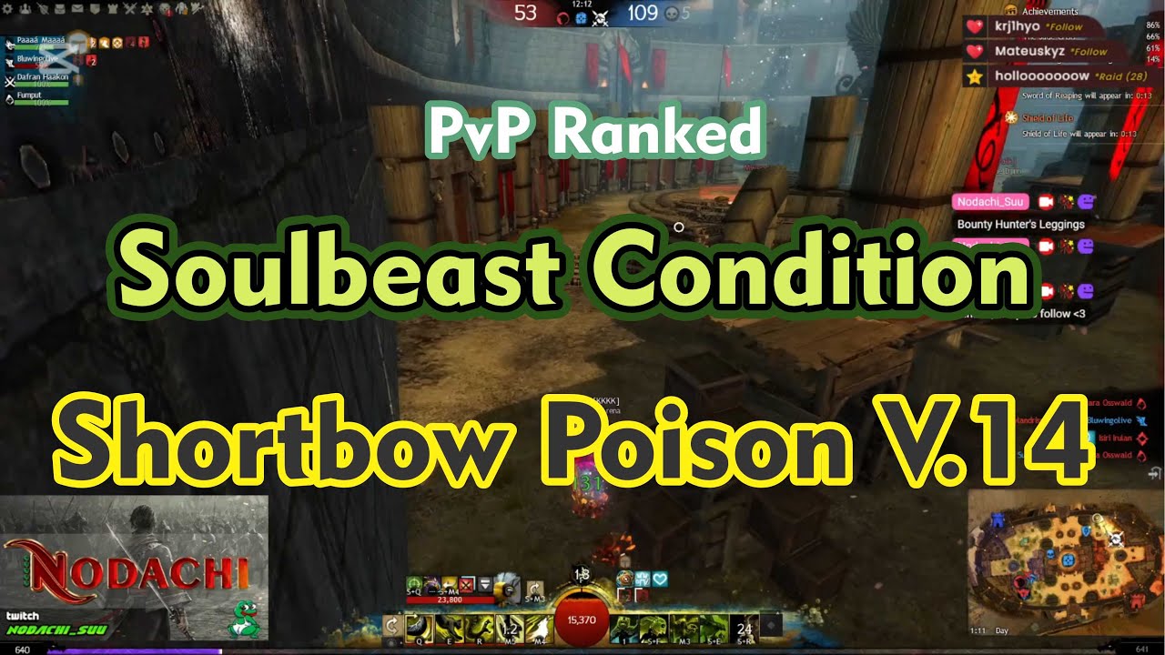 Ranger Soulbeast Condition V.14 Shortbow Sword Warhorn PvP Ranked - Guild Wars 2